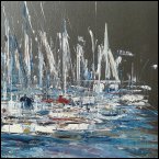 Archiv | Boote Acryl auf Aluminium 40x40 cm